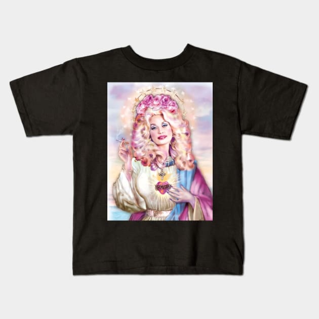 Our lady of Big Hair Art Kids T-Shirt by gorilaboss